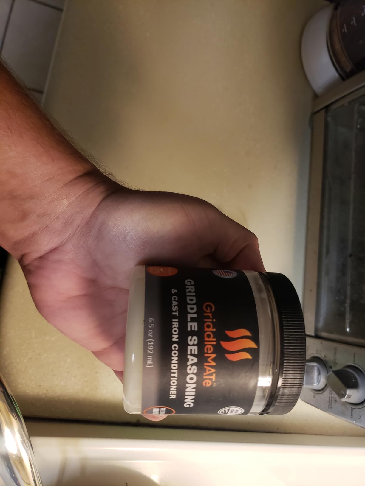 GriddleMATe Griddle Seasoning - Premium 2-in-1 Seasoning for Blackstone Griddle, Cast Iron and Carbon Steel Cookware - High Smoke Point - Non-GMO - Made in the USA customer photo 1