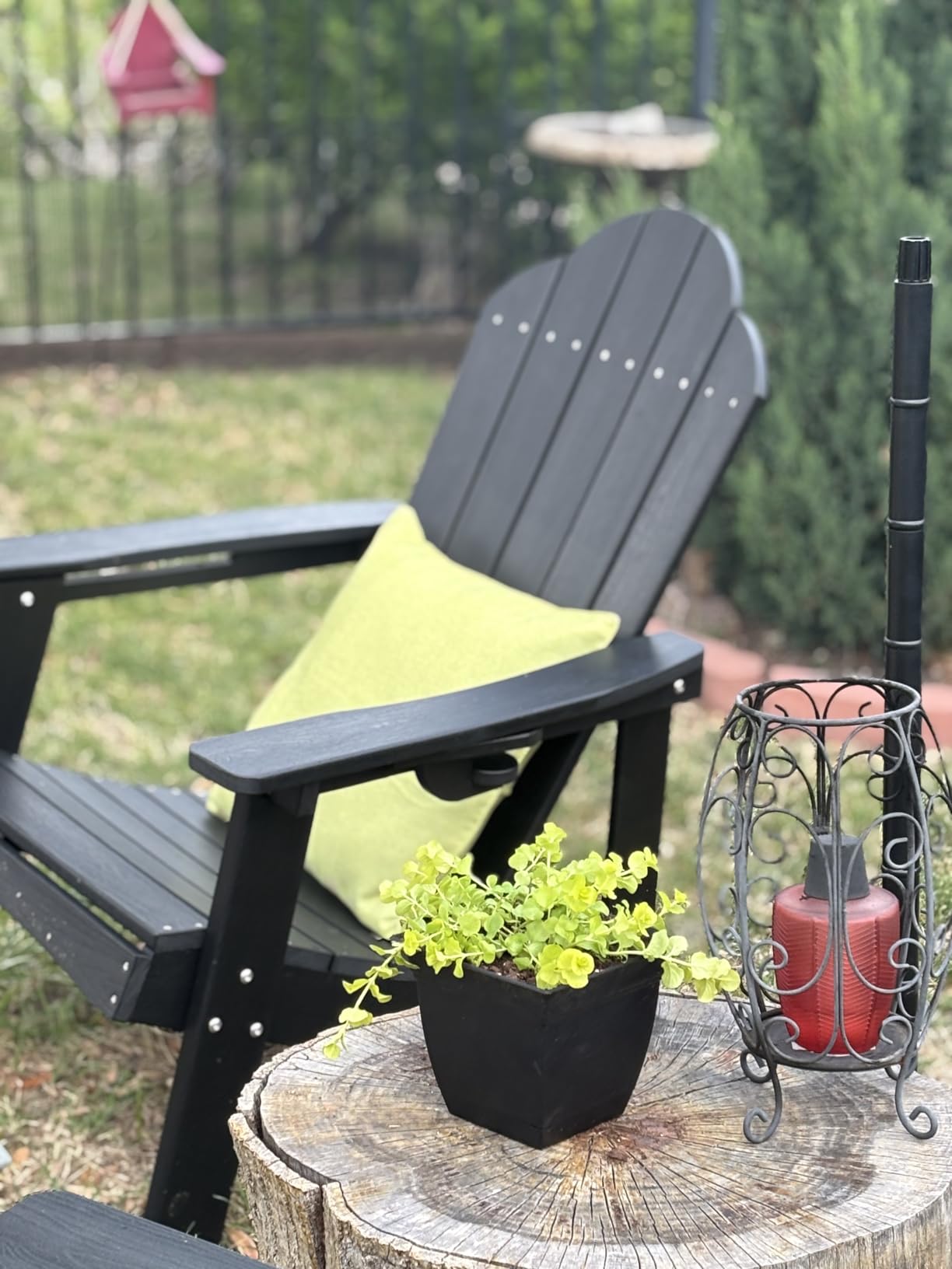 LUE BONA HDPE Adirondack Chairs Set of 4, Black Fire Pit Chairs customer photo 1