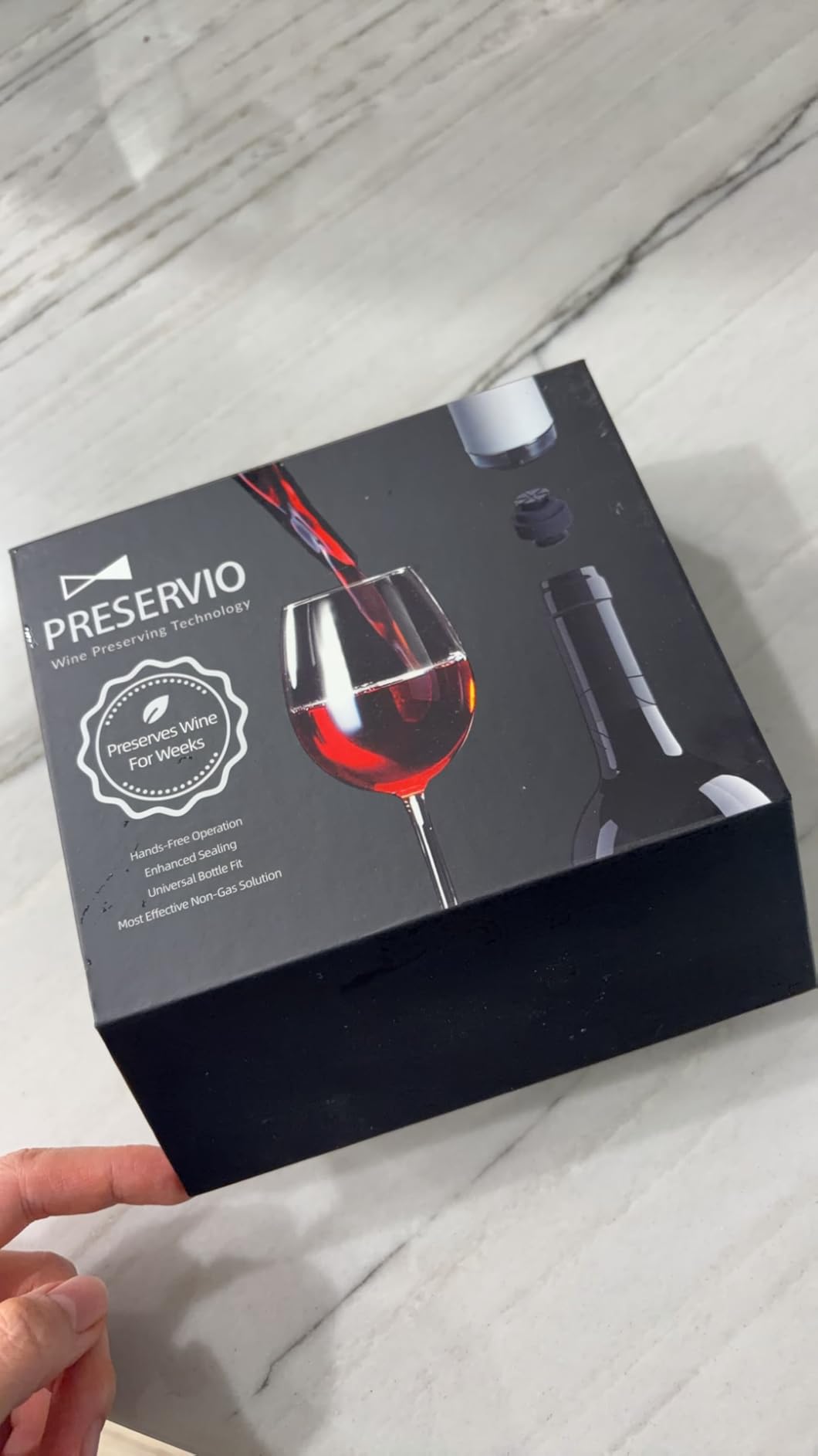 Automatic Wine Preserver, Hands-Free Pressure Control, 2 Stoppers | Pressure-Controlled Seal, No Gas or Hand Pumping, Works with Red, White & Rose, Includes 2 Silicone Stoppers, Rechargeable customer photo 1