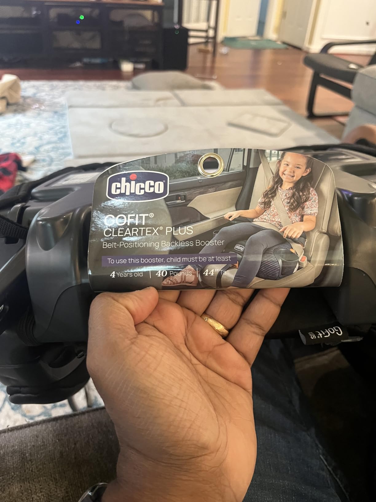 Chicco GoFit ClearTex Plus Backless Booster Seat, Lower Anchor Attachment customer photo 1