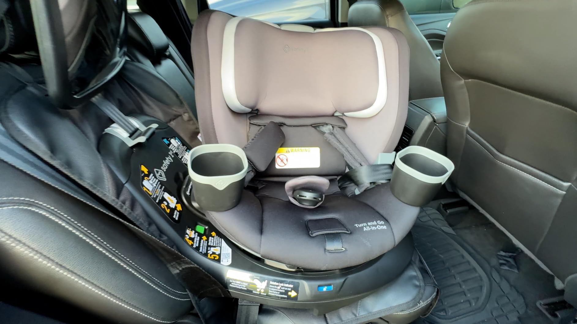 Safety 1st Turn and Go 360 ST 360 Rotating Car Seat, SafetySwivel, SecureTech Installation, All-in-One Convertible Car Seat, 3-in-1 Rear-Facing, Forward-Facing, Booster, 5-100 lbs, Seafoam Mist customer photo 2