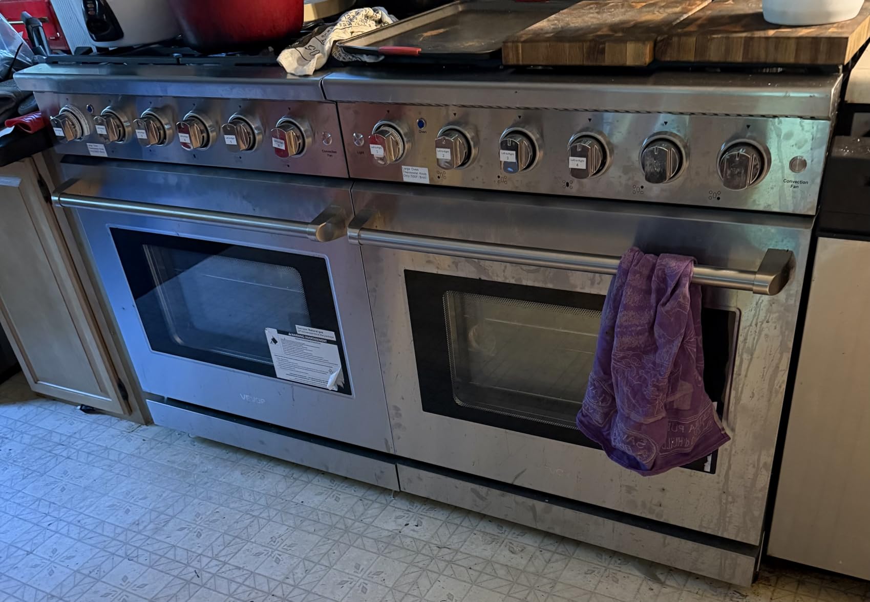 VEVOR Gas Range Oven, 36 Inches Width, Freestanding Stainless Steel Stove and Oven with 6 Sealed Cooktop Burners, Easy Reach Racks, Halogen Light, 6.0 Cu. Ft. Capacity, for Home Apartment Kitchen customer photo 2