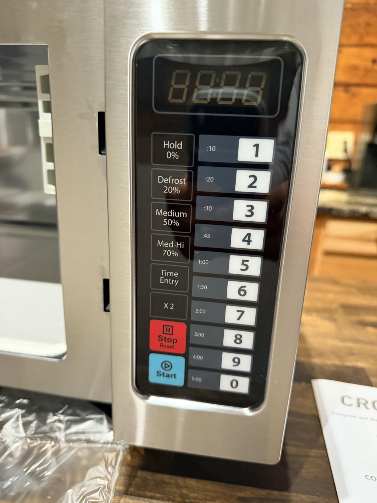 CROSSON ETL Listed Commercial Countertop 34L Microwave Oven W/ 10 Programmable Memory Menu,5 Power Level,3 Stage Cooking and Touch Screen Control-1000W,1.2 Cu.Ft customer photo 1