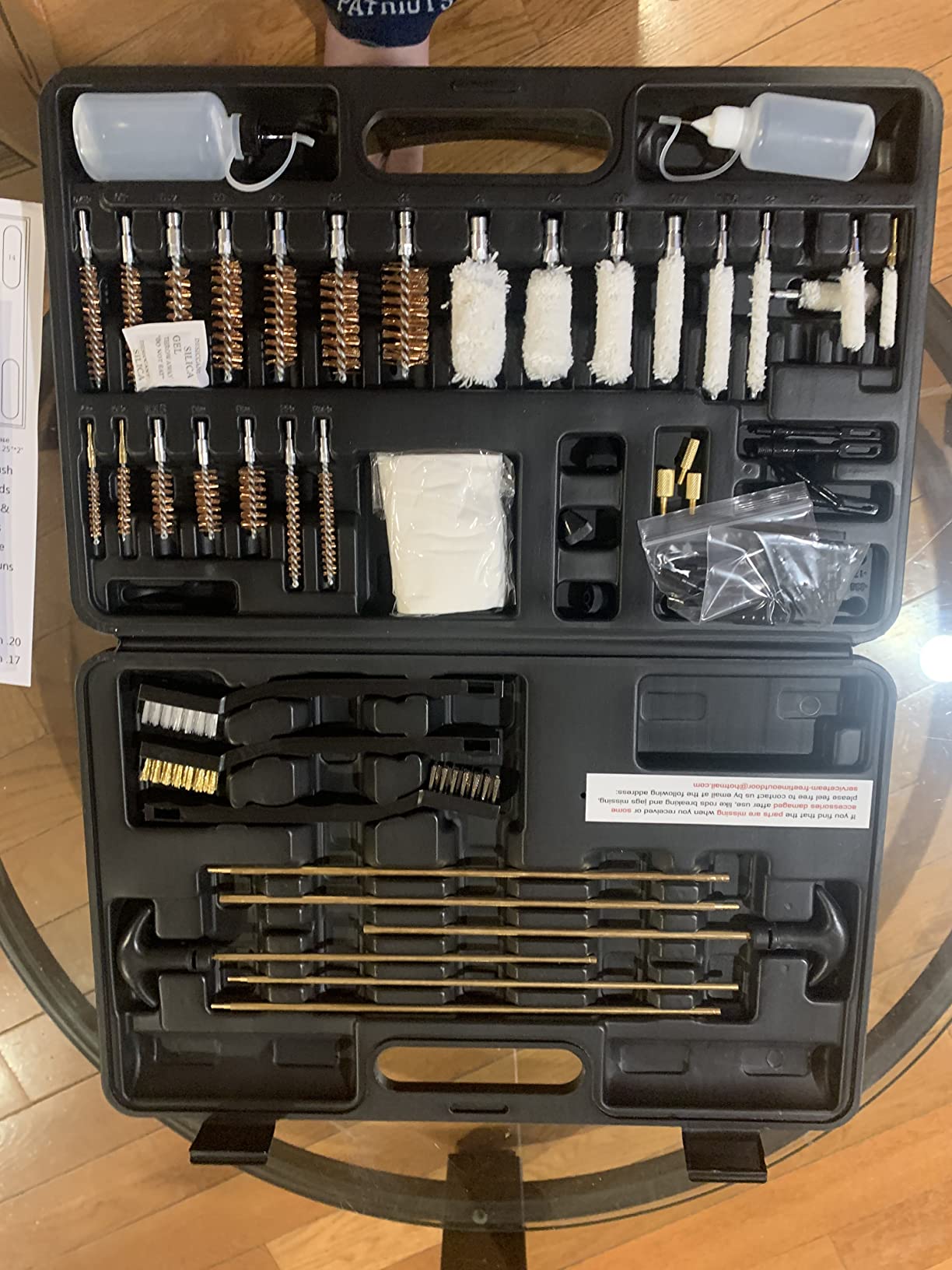 GLORYFIRE Elite Universal Gun Cleaning Kit, Cleaning Stand for All Caliber | All-Brass Brushes and Jags, Reinforced & Lengthened Rods, Cotton Mops, Steel Wire, High-End Double-Head Brushes customer photo 2