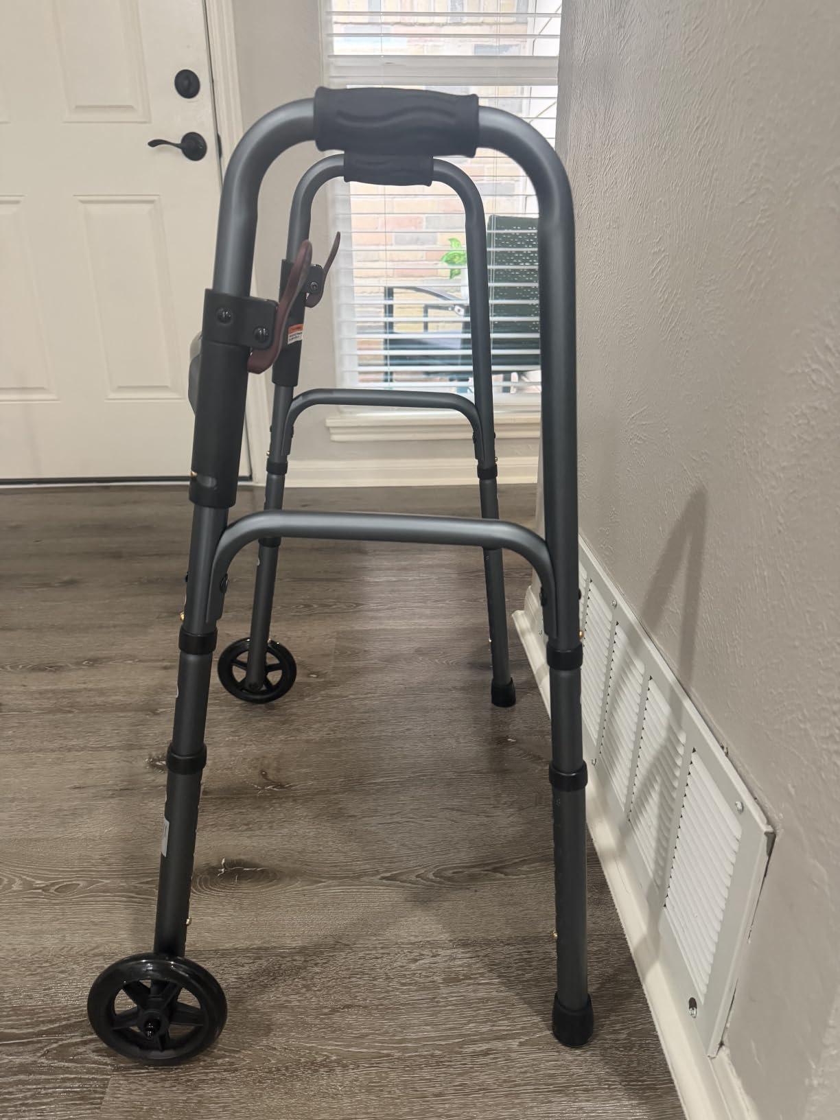 Folding Walker for Seniors, Rolling Walker with 8 Height Adjustments, One-Hand Folding, 300lbs Capacity, Lightweight Aluminum Front Wheel Walker for Elderly Adults and Handicap customer photo 2