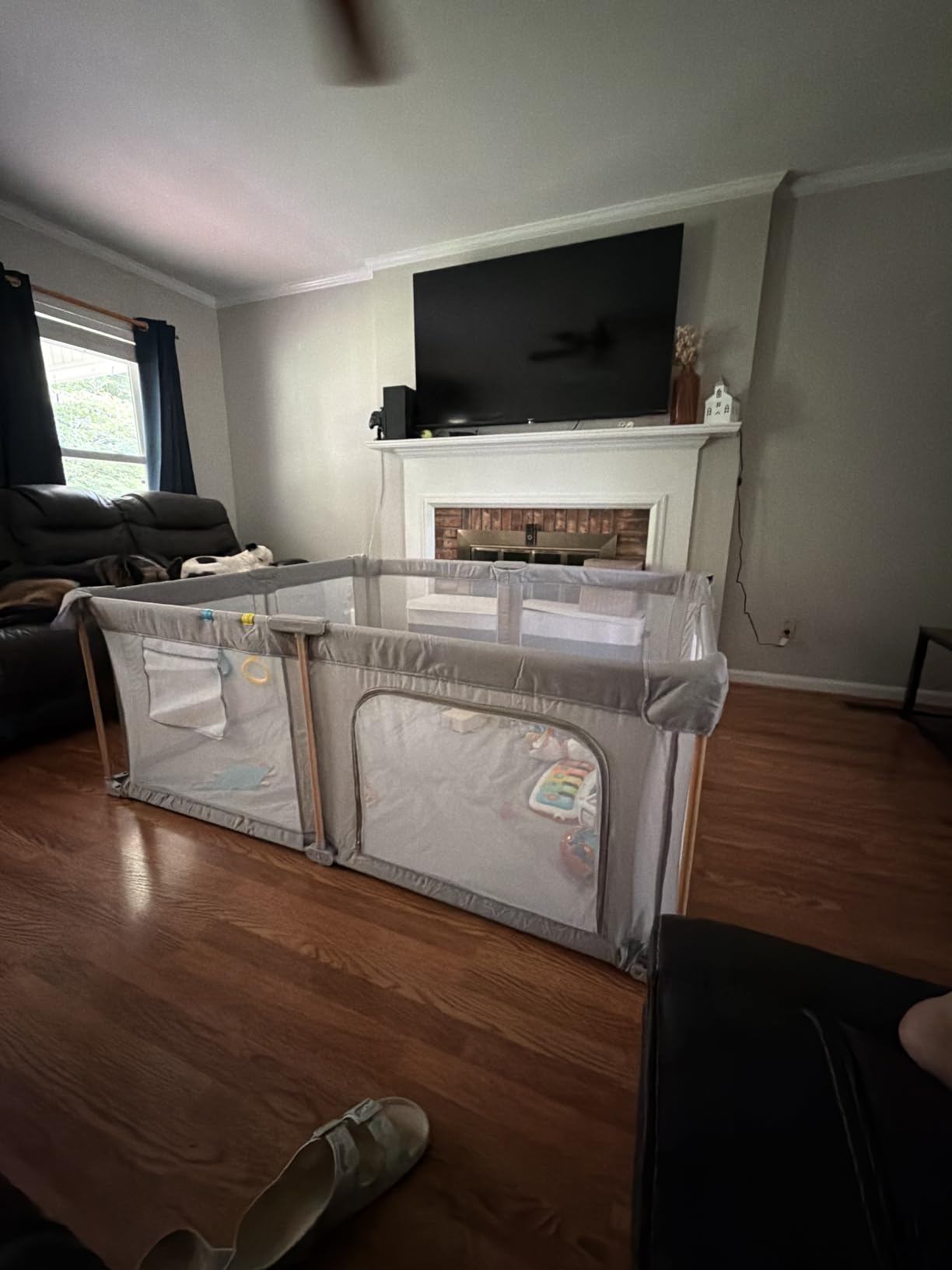 Foldable Baby Playpen with Mat, 71x59 Foldable Play Pen for Babies and Toddlers, Baby Playpen with Portable Design, Collapsible Play Yard for Fence Indoor and Outdoor customer photo 1