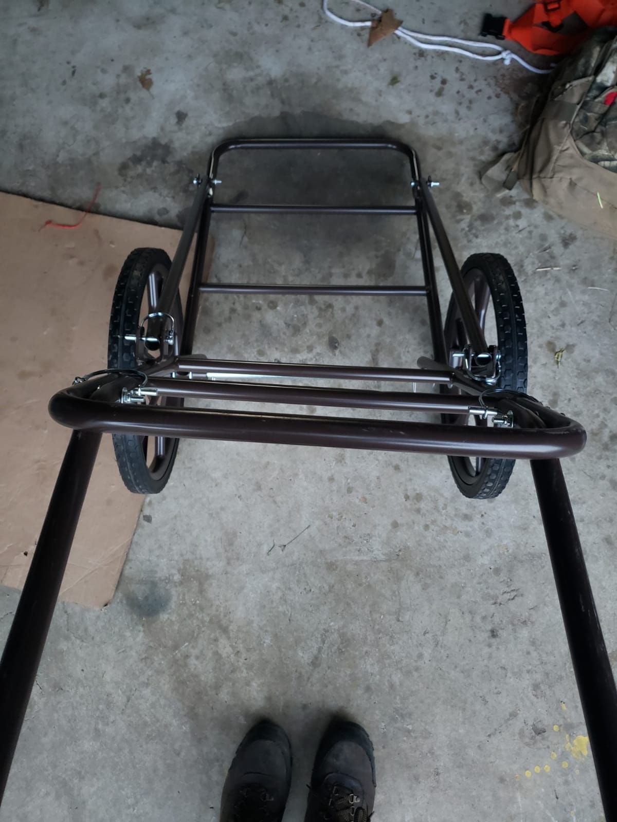 GYMAX Deer Cart, 550 lbs Folding Game Carts with Polyester Liner, 20