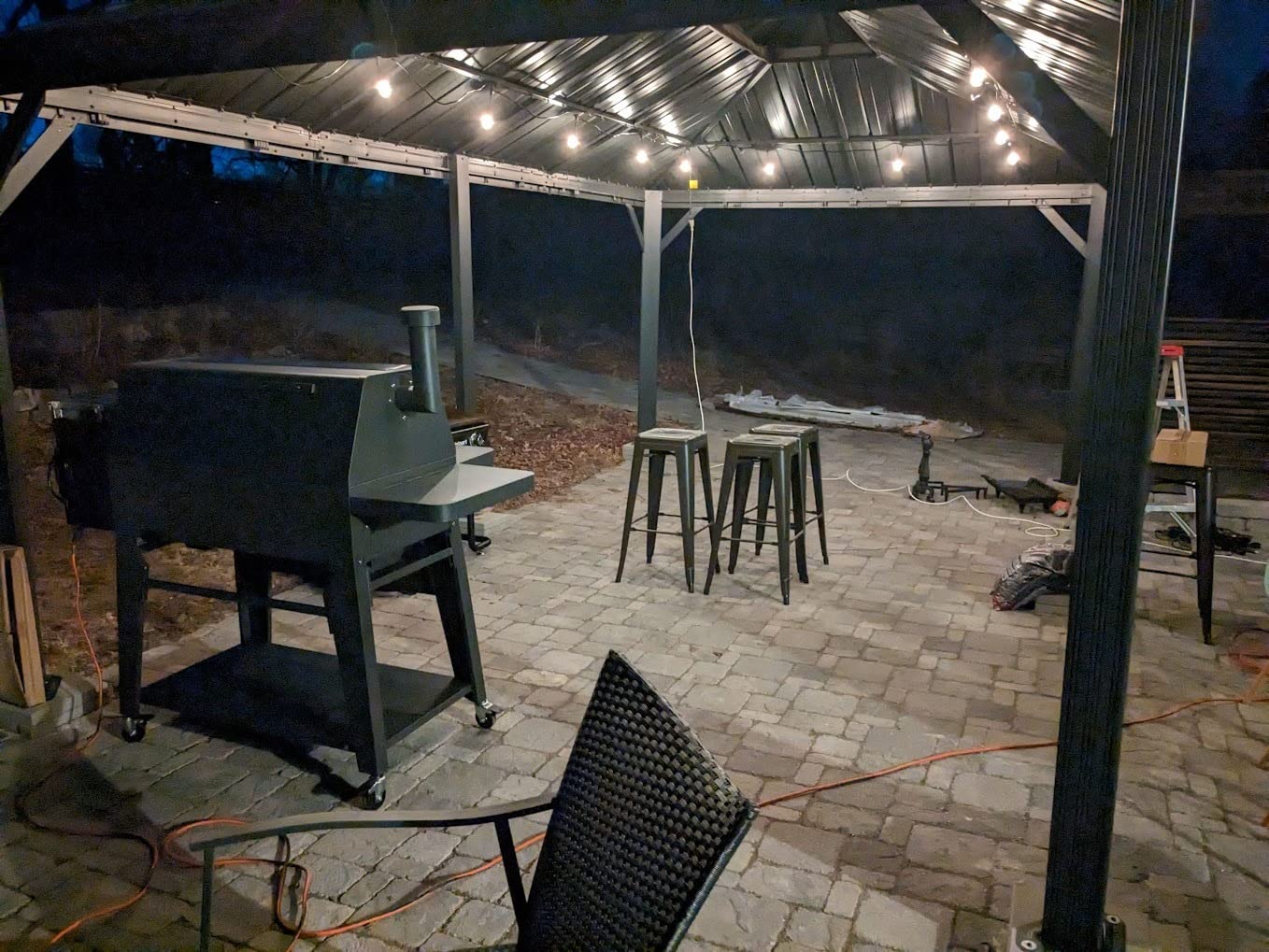 addlon Outdoor String Lights 100FT G40 with Remote 54 LED Shatterproof Bulb | Dimmable Patio Globe Lights Waterproof, Hanging Outside Lighting for Backyard, Garden, Deck, Balcony, Porch, Café, Decor customer photo 2