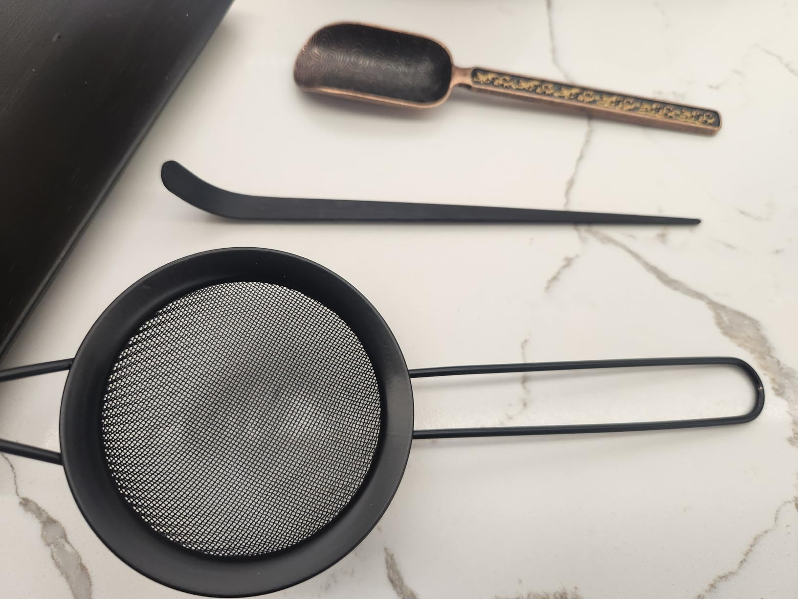 ZENSO Premium Matcha Whisk Set – 10 Piece Japanese Matcha Tea Ceremony Kit | Matcha Bowl, Tea Canister, Purple Bamboo Whisk, Whisk Holder, Sifter, Scoop & Scoop Holder, Cup, Cloth, Spoon - Dark Gray customer photo 2