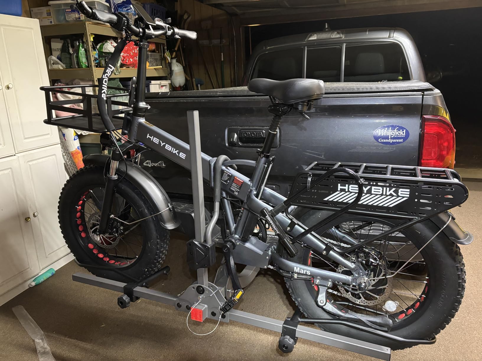 2-Bike Rack Hitch for Car, 160 Lbs Hitch Mount Platform Style Bicycle Carrier, Smart Tilting & Easy Fold for Car SUV Truck RV with 2”Receiver, Bike Rack Fits Up to 5-Inch Fat Tire E-Bikes customer photo 1