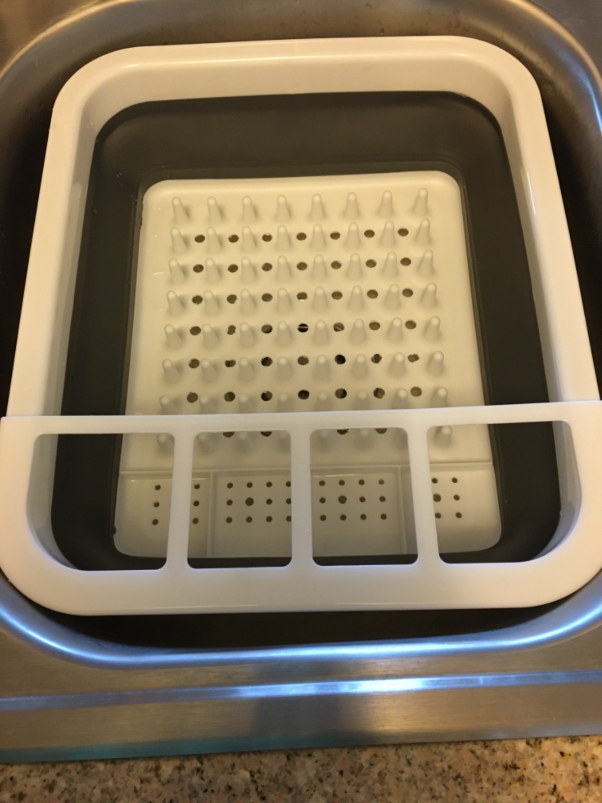 Collapsible Dish Drying Rack, Pop-Up with Drainboard, 8 Plate Capacity customer photo 2