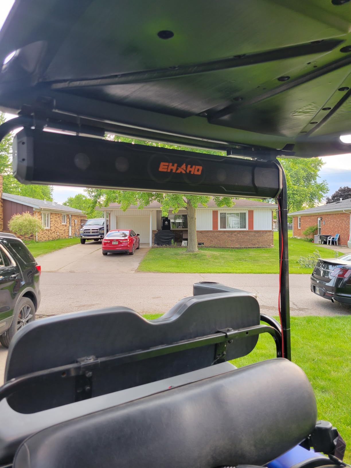 Ehaho 35'' UTV Sound Bar, Golf Cart Speaker Bluetooth with RGB Party Lights customer photo 1