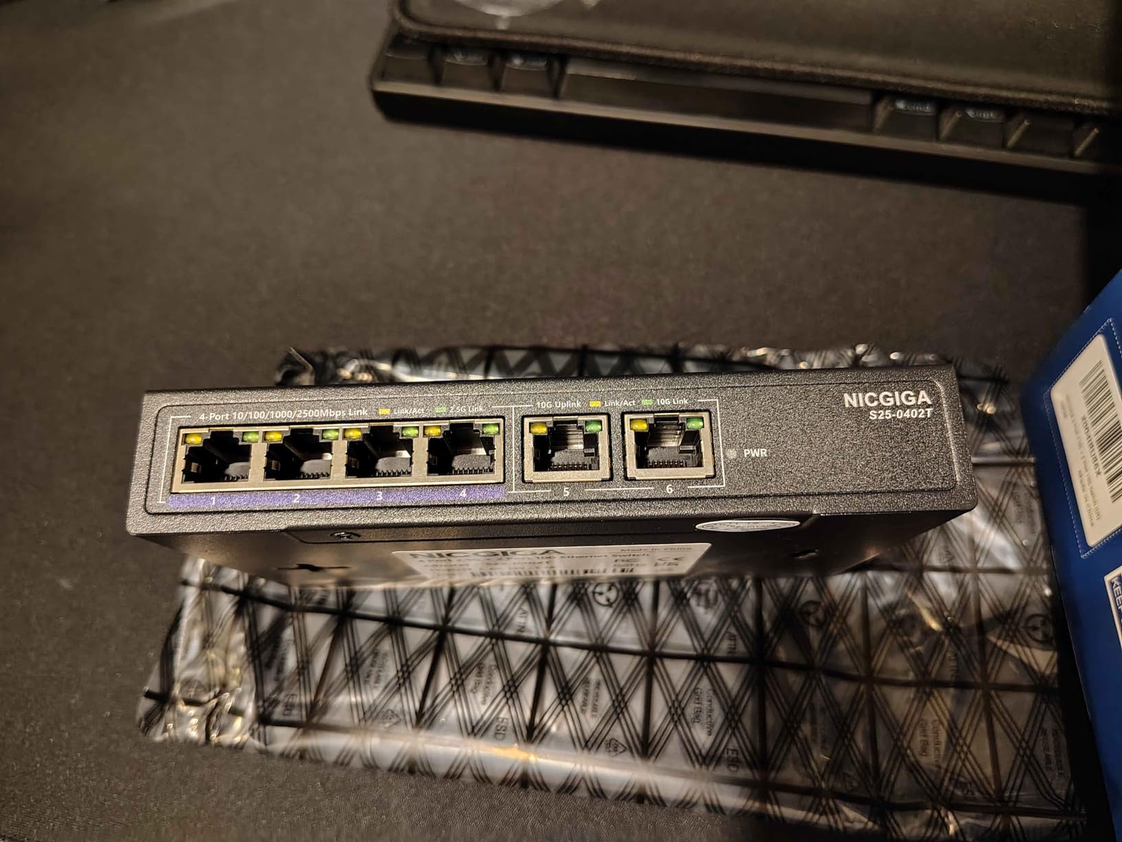 10Gbe Ethernet Switch Unmanaged with 2 x 10Gb RJ45 Ports + 8 x 2.5Gb Base-T Ports, Desktop/Wall Mount NICGIGA 10 Port 10Gbps Network Switch for Wireless AP, NAS, PC customer photo 1