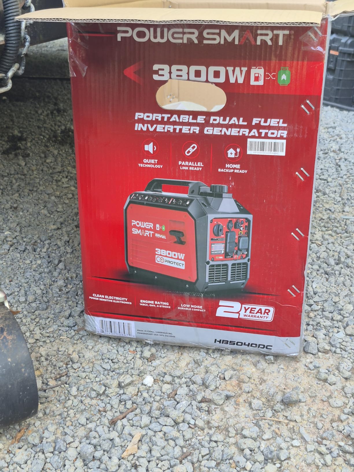 PowerSmart 3800 Watt Dual Fuel Inverter Generator for Camping or Home Use customer photo 1