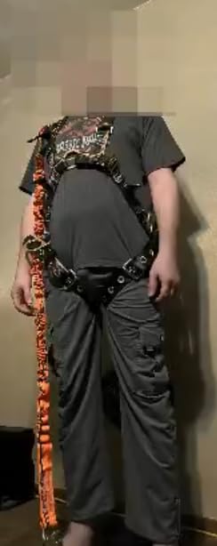 Full Body Safety Harness & Fall Protection Kit with Padded Straps, ANSI Compliant, Includes Shock-Absorbing Lanyard for Roofing, Construction and Industrial Use customer photo 2