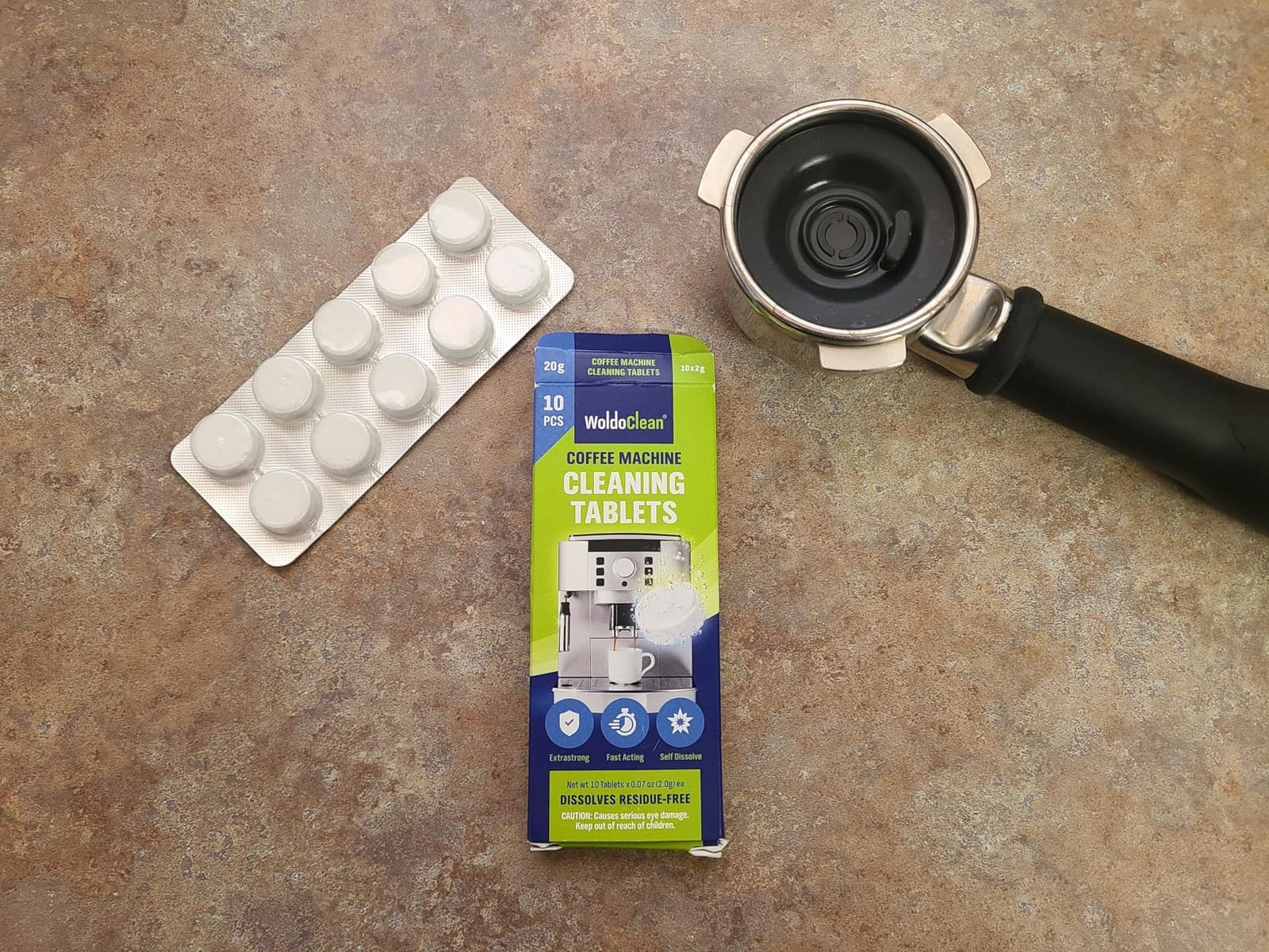 WoldoClean Cleaning Tablets for Fully Automatic Coffee Machines 10x 2g - Compatible with Breville, DeLonghi, Jura, Philips, Miele & Gaggia customer photo 1
