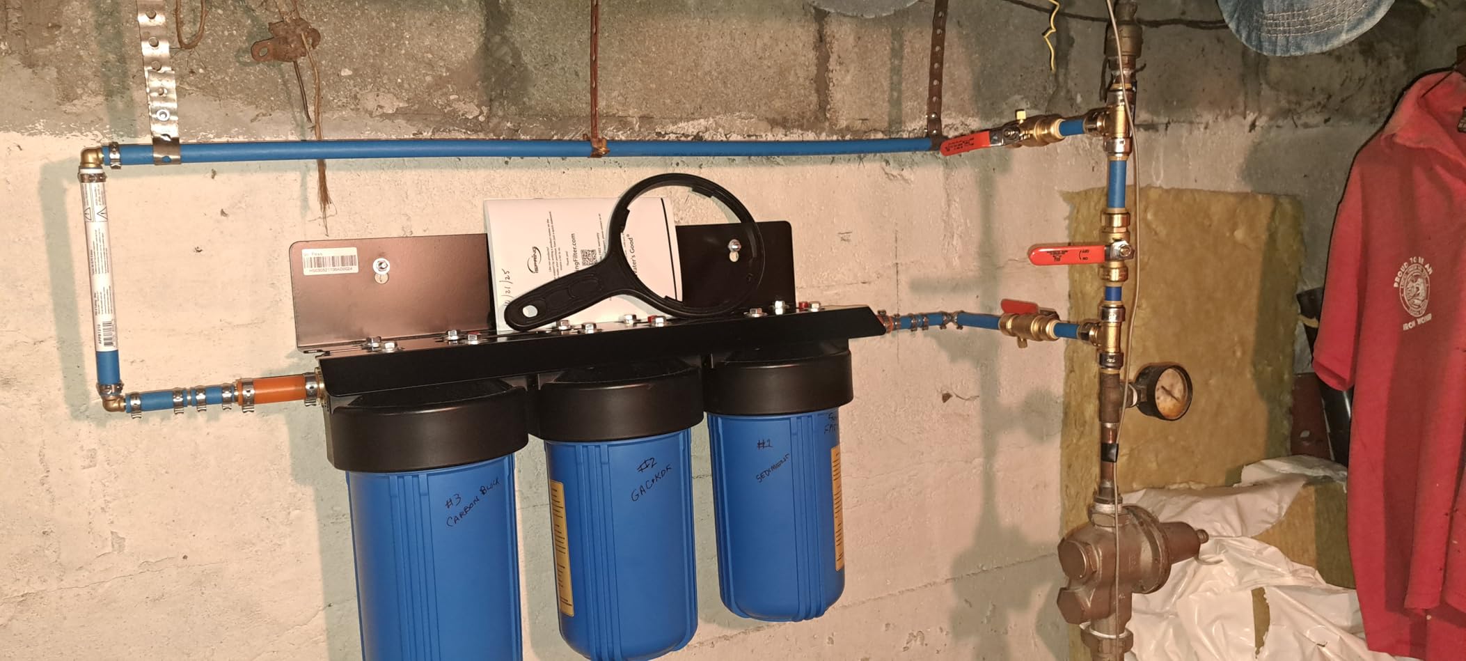 iSpring Iron, Manganese, H2S Whole House Water Filter System | Also Reduces Lead, Mercury, Chlorine, Sediments, 1-Inch Inlet/Outlet, Up to 12 Months or 50K Gallons, Model: WGB31B-MKS customer photo 1