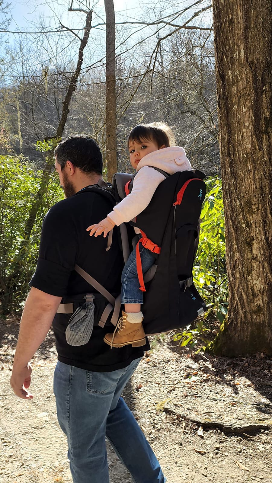 Baby Backpack Carrier, Toddler Hiking Backpack Carrier with Sunshade, Green customer photo 1