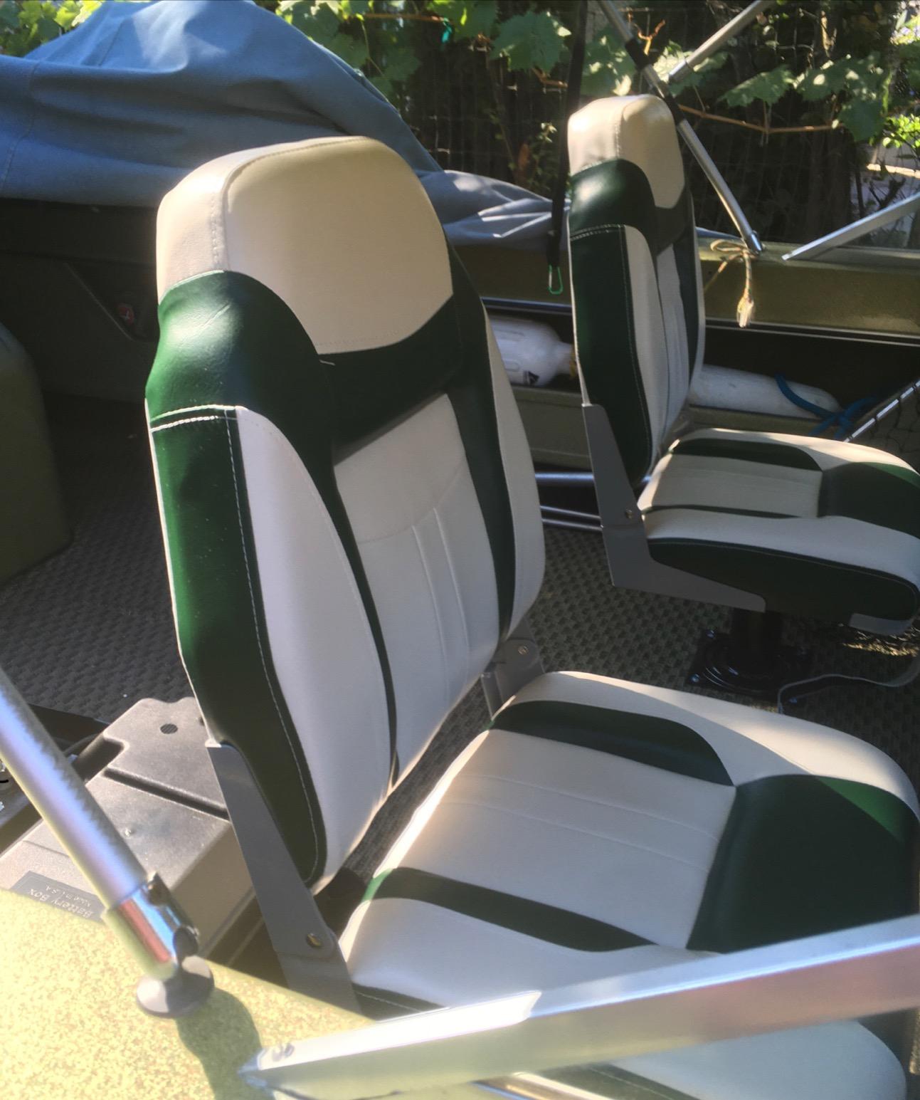 NORTHCAPTAIN S1 Deluxe A Pair of Marine High Back/Low Back Folding Fishing Boat Seat for Fishing, Bass/Jon/Pontoon Boat Chairs, 4 Mounting Screws Included customer photo 2