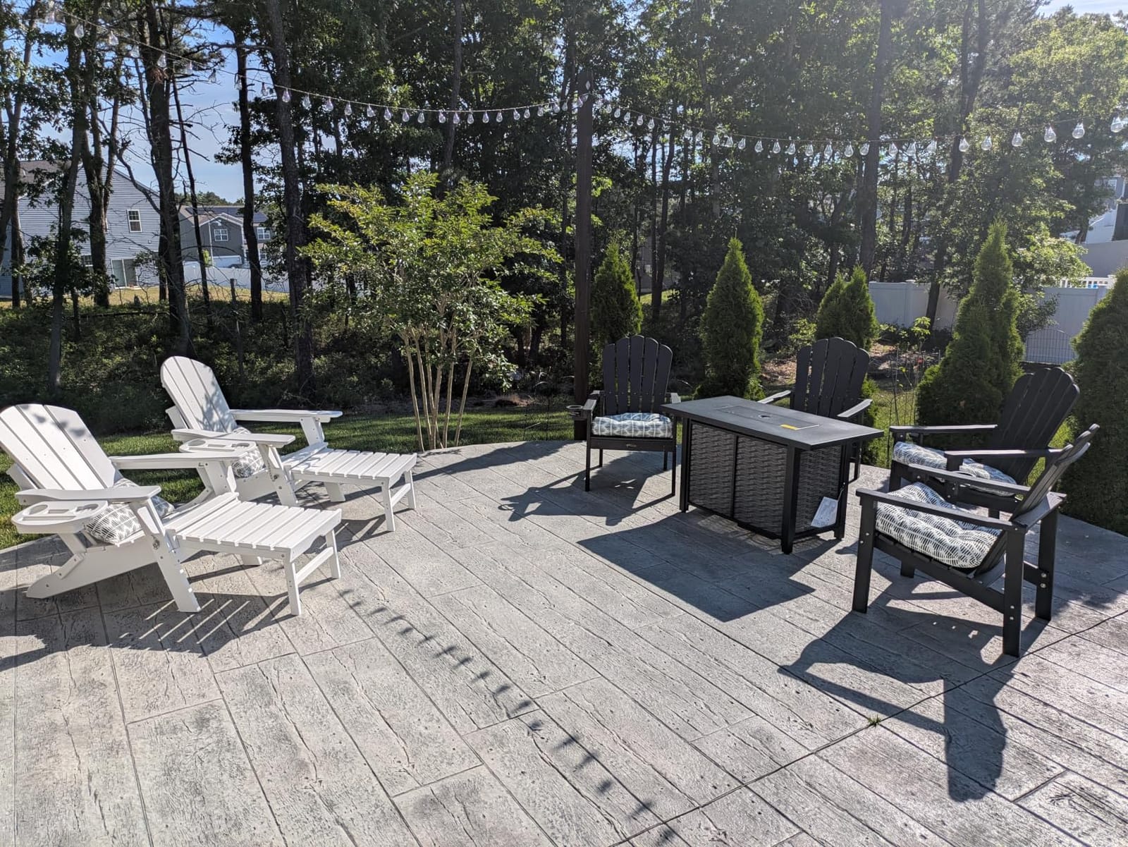 THOEOE Stackable Adirondack Chair Set of 4, HDPE Fire Pit Chairs Set of 4 customer photo 1