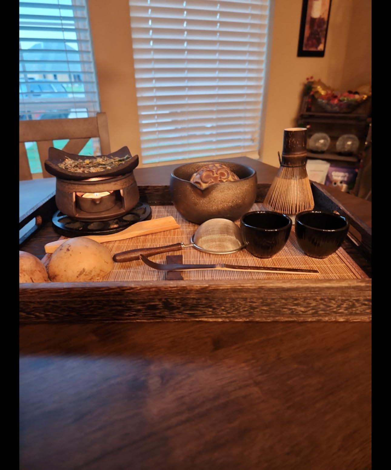 Wood Serving Tray - 17In Large Serving Tray with Handles | Decorative Tray customer photo 1