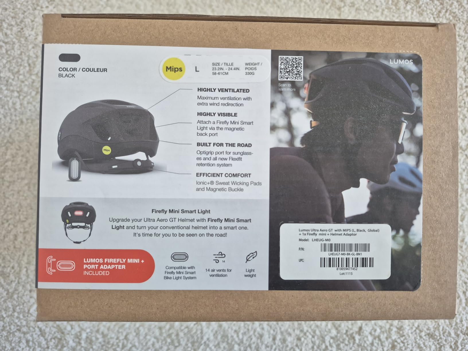 Lumos Road Bike Helmet MIPS with Magnetic Light for Adult Road and Commuter | Lightweight Ventilation, Magnetic Bike Light, OptiGrip Eyewear Dock, Ultra Aero GT MIPS Protection customer photo 2