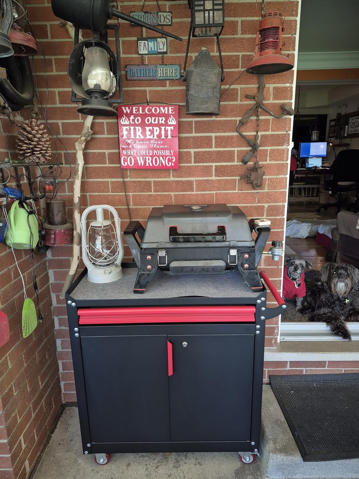 Eltean Grill Table,Outdoor Grill Cart with Storage customer photo 1