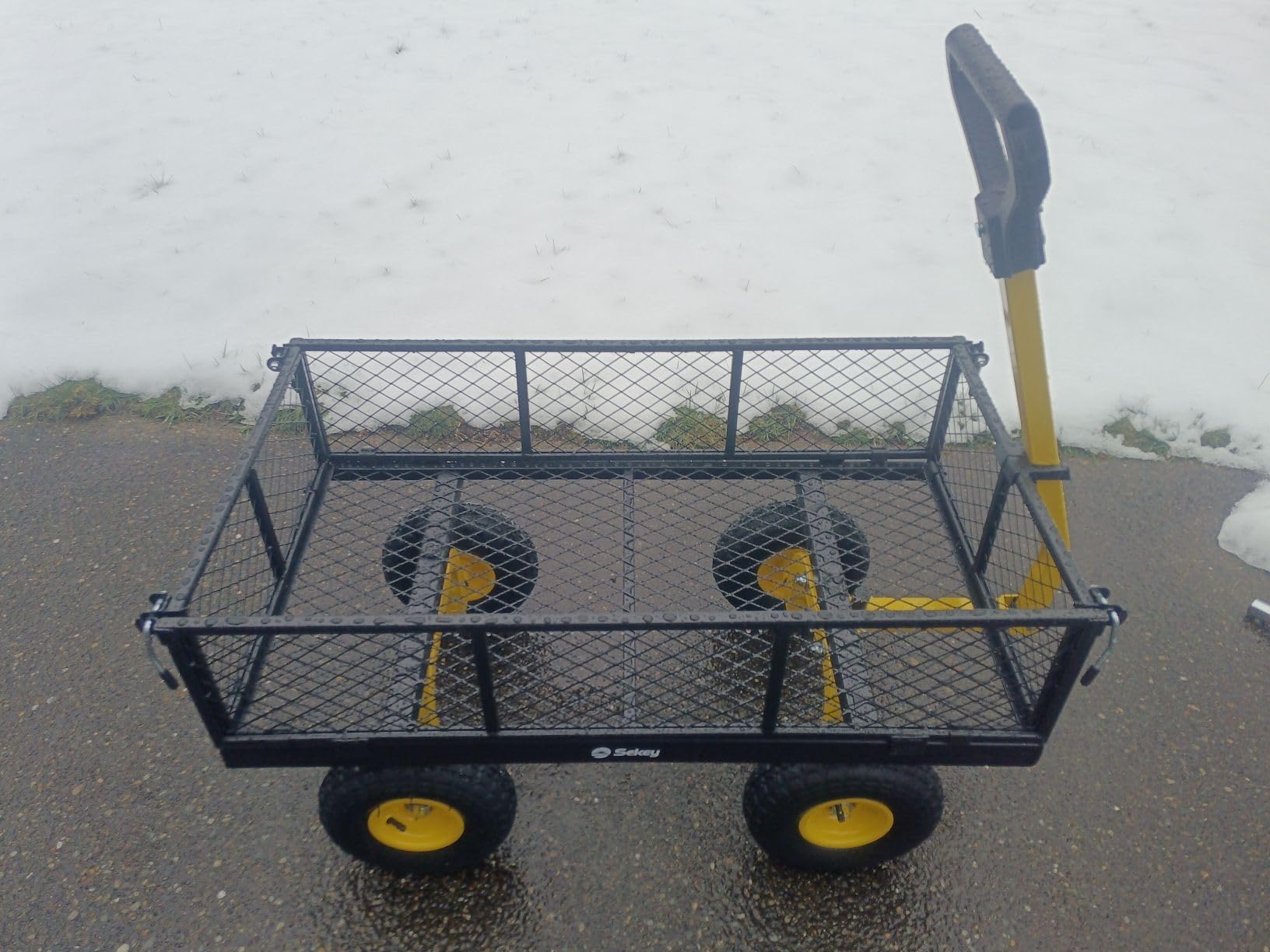 Sekey 12 Cu Ft Steel Garden Cart, 1600 lb Capacity, Towable Handle customer photo 1