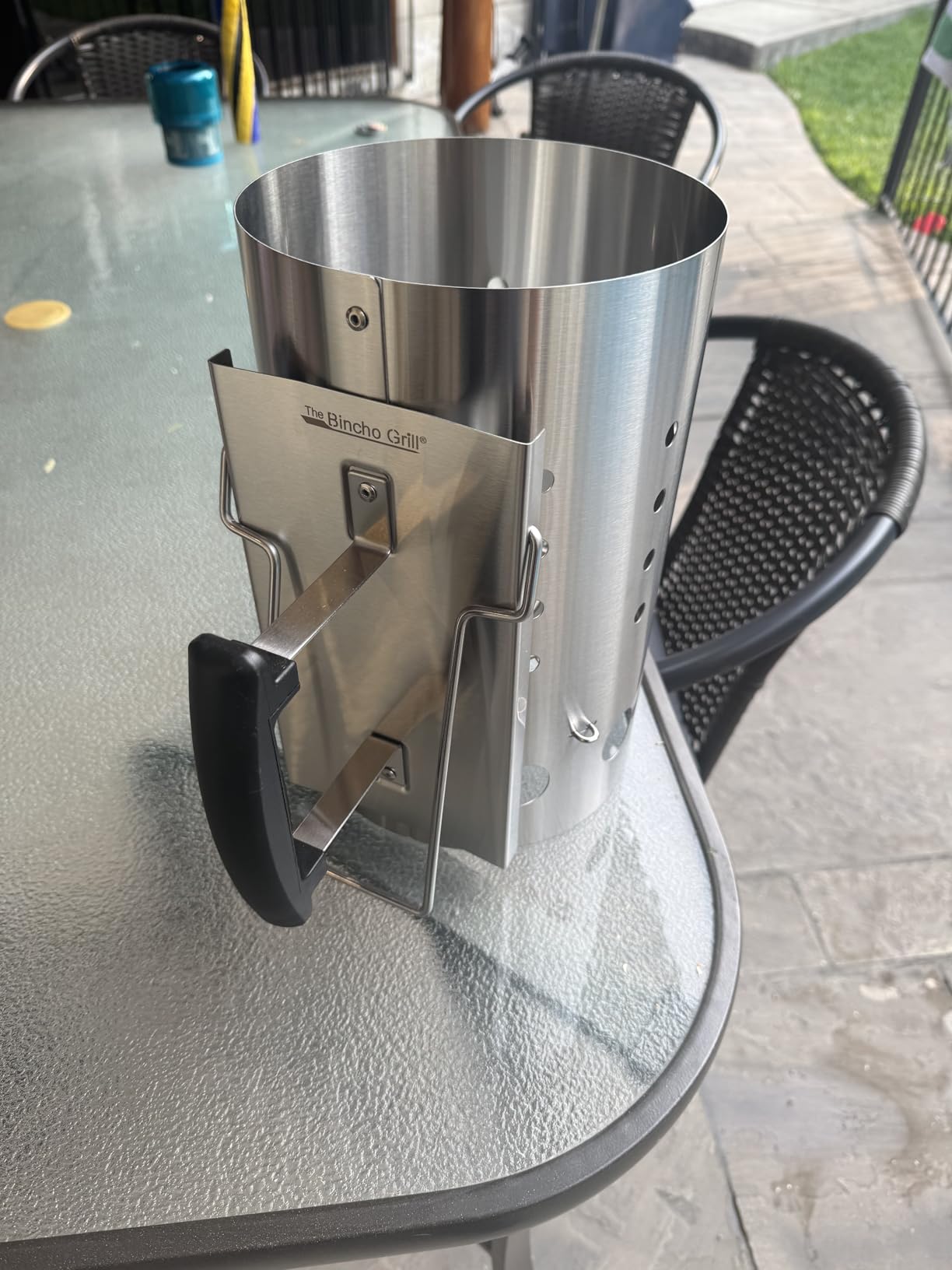 The Bincho Grill Stainless Steel Charcoal Chimney Starter – Perfect for Binchotan Charcoal, Lump Charcoals, Briquettes, Built for Extreme Heat, Durable Construction, Heat Shield Handle, Large Capacity customer photo 2