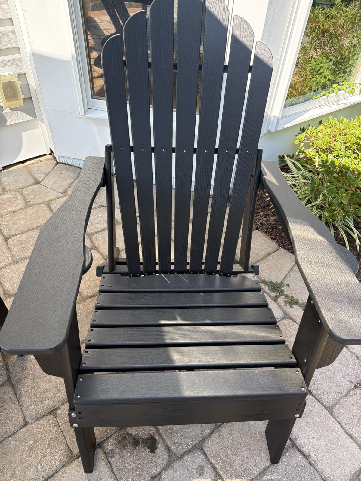 Plawdlik Outdoor HDPE Folding Adirondack Chair Set of 4, High Back Wide Seat Patio Chair with Cup Holders, All-Weather Fire Pit Chair for Garden,Lawn,Poolside, Coffee customer photo 2