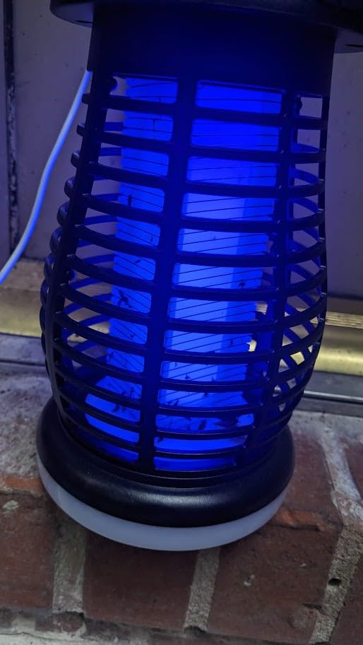 Cordless Bug Zapper Outdoor, 4200V Electric Mosquito Zapper, Fly Trap, Rechargeable Portable Fly Zapper, Waterproof Mosquito Trap Insect Killer Indoor Outdoor for Camping, Garden, Backyard, Home customer photo 2