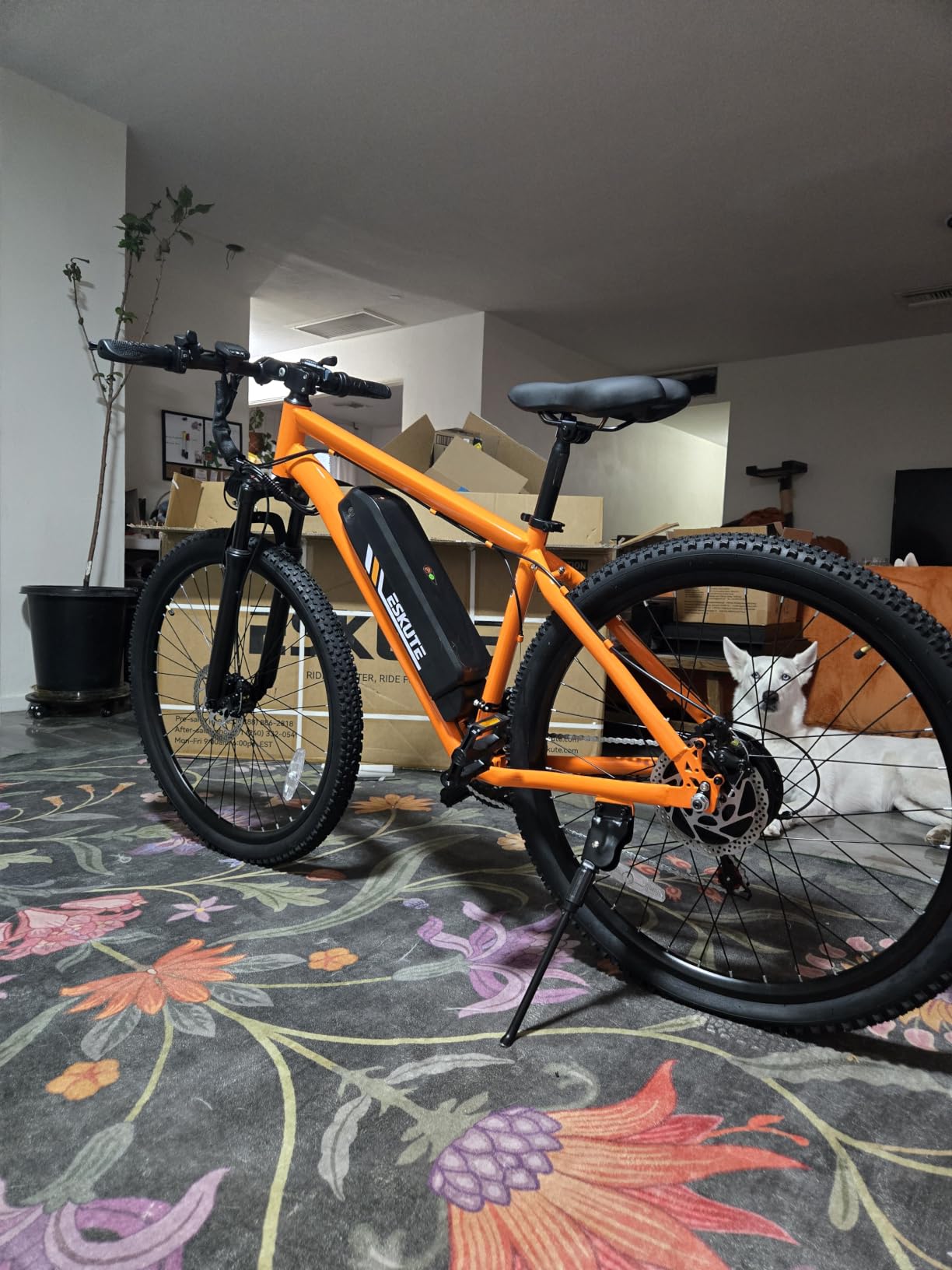 ESKUTE M200F Electric Bike for Adults – 27.5 inch Tire Mountain E-Bike, 1500W Peak Brushless Motor 31+MPH, 48V 20.8Ah Removable Battery, Up to 80 Miles, Step Over Commuter E-MTB, Full Suspensions customer photo 1