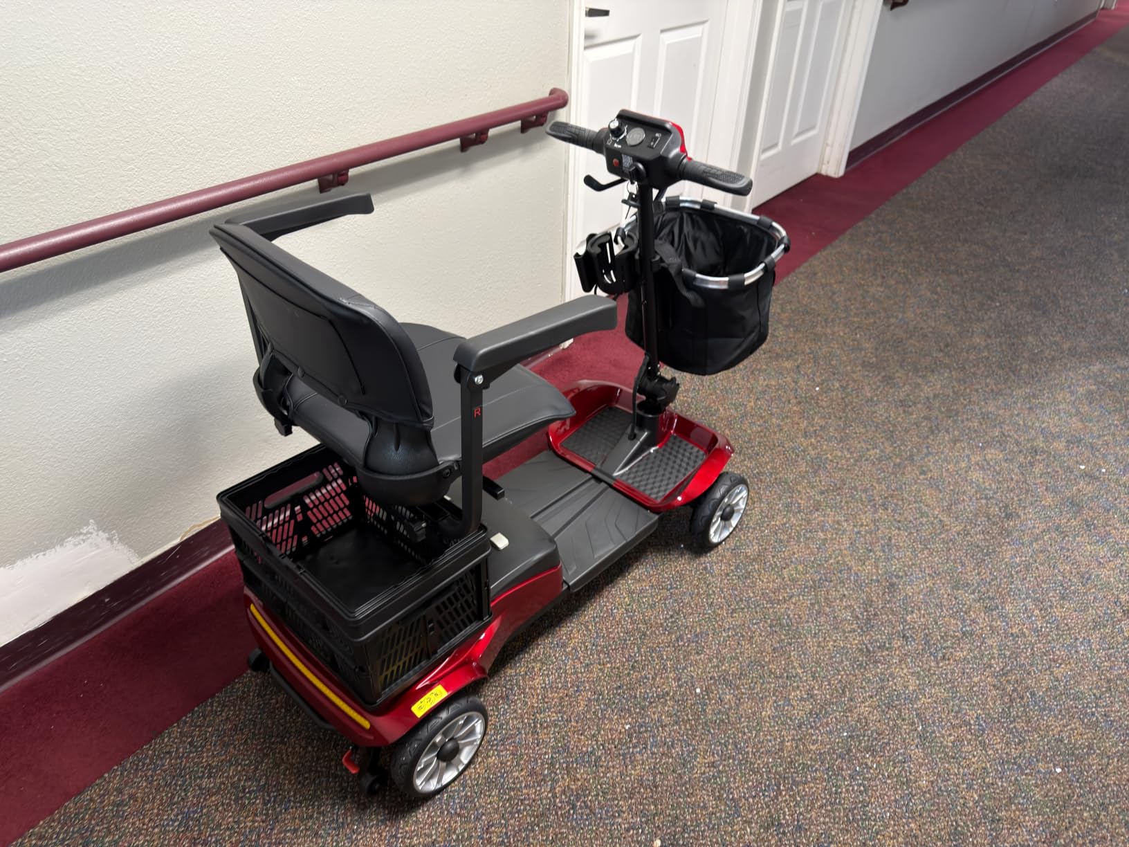 Mobility Scooter for Adults with Spare Battery – 24.8 Miles Total Range, 4-Wheel Foldable Portable Motorized Scooter, 330 lbs Capacity, Dual Baskets, Cup & Phone Holder, Pink customer photo 2