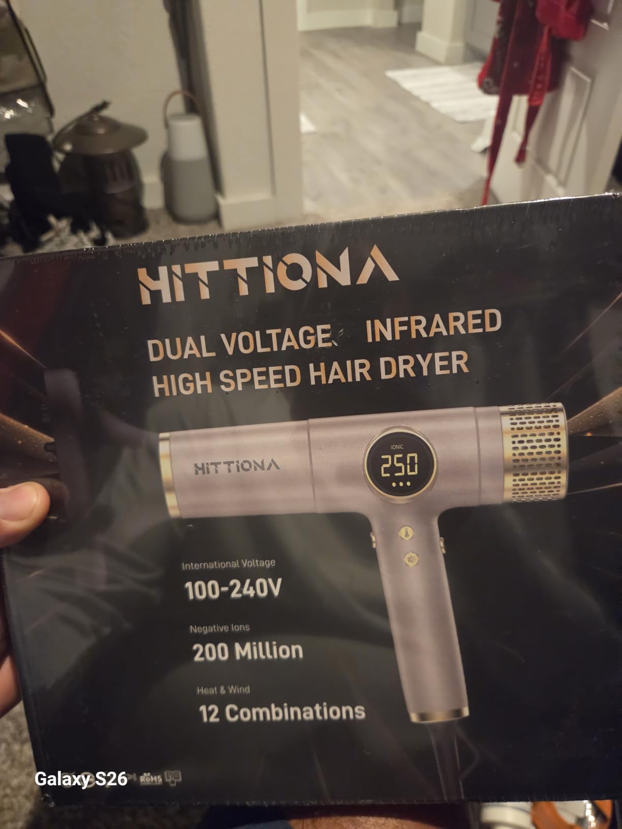 HITTIONA Dual Voltage Ionic Hair Dryer for Travel, Blow Dryer with Diffuser customer photo 2