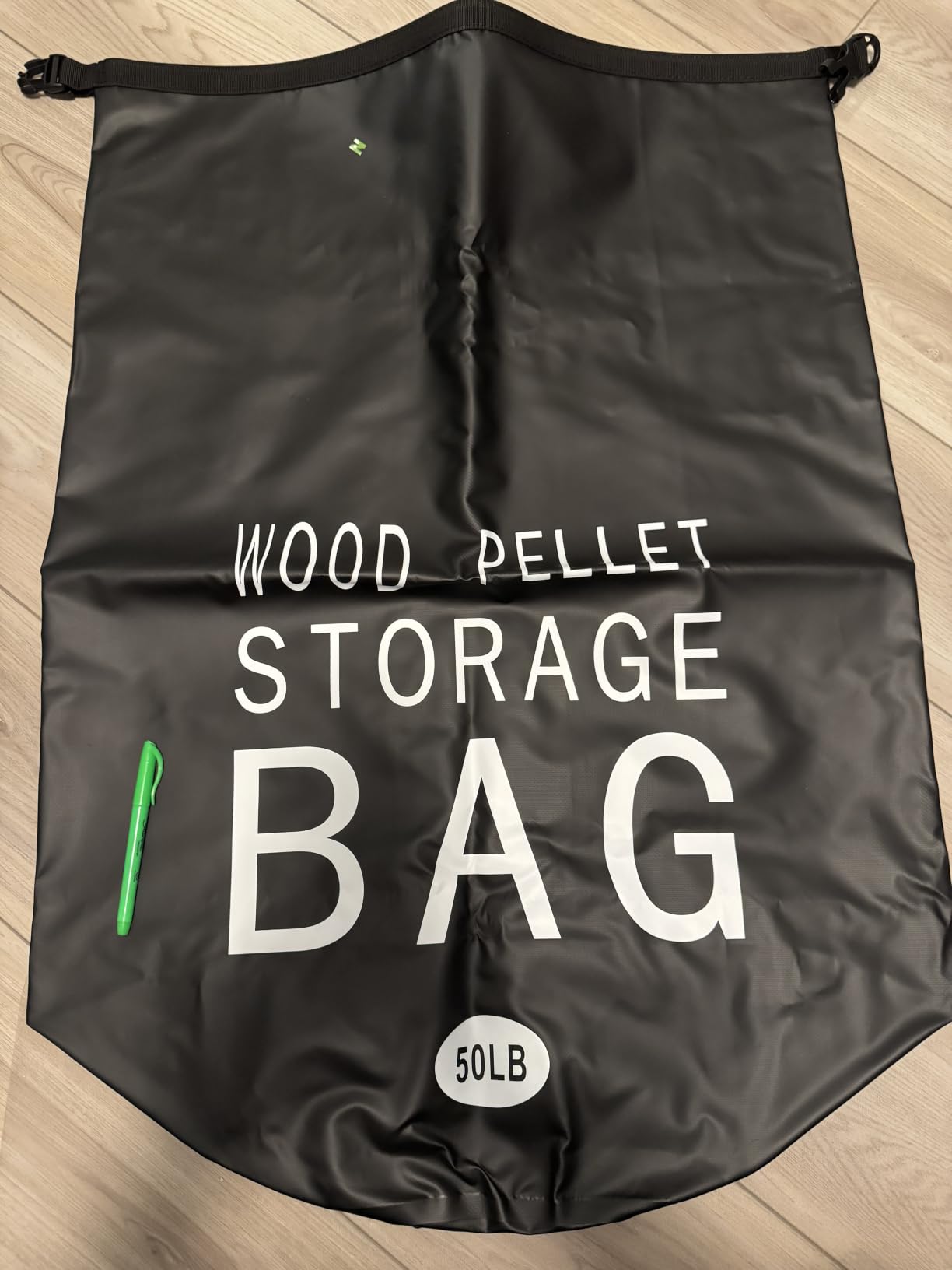 2 Pack 22LB Wood Pellet Storage Containers Waterproof Charcoal Storage Bin customer photo 2
