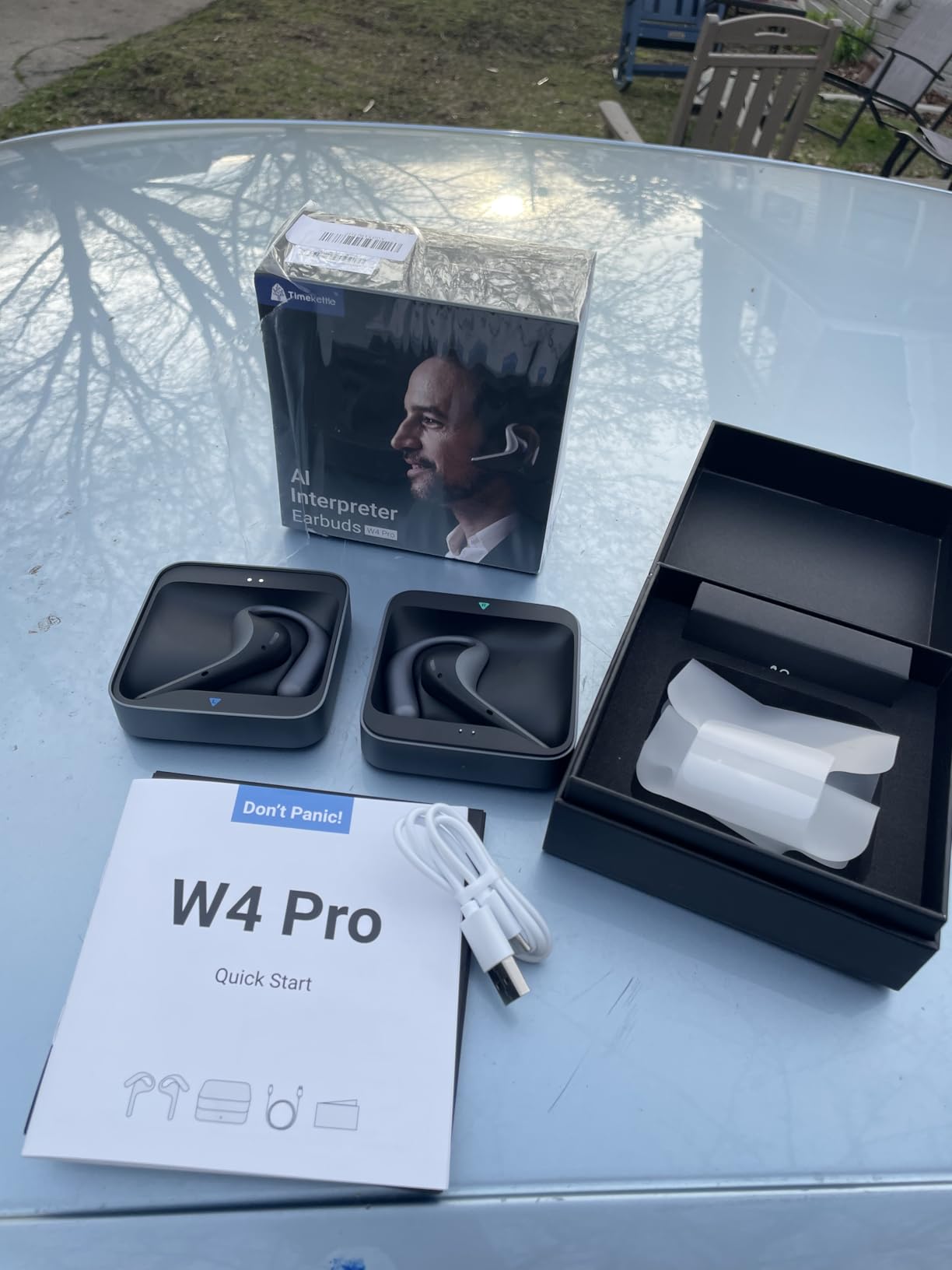 Timekettle W4 Pro AI Interpreter Earbuds with Real-Time Translation, Gray | 50+ Languages, Two-Way Voice, Phone Call and Video Translation, Bluetooth, iOS/Android Compatible for Business customer photo 2
