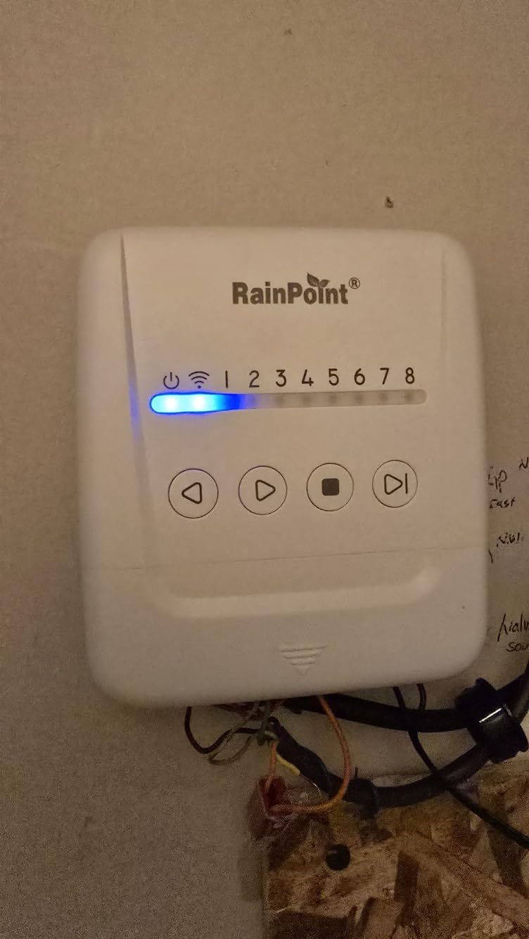 RAINPOINT Smart Sprinkler Controller, WiFi Sprinkler Controller 8 Zone-Local Weather Intelligence, Programmable Smart Irrigation System with APP Remote Control, Rain Skips, Rain Sensor Compatibility customer photo 2