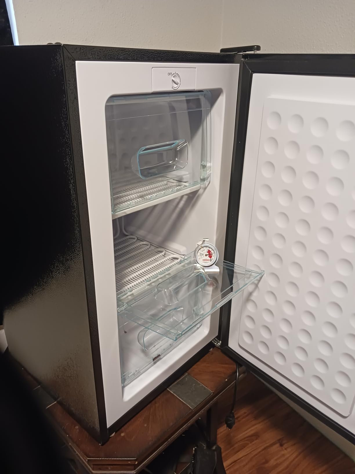 Maine 3.6 Cu. Ft. Small Upright Freezer, Compact Mini Freezer Glossy Silver customer photo 1