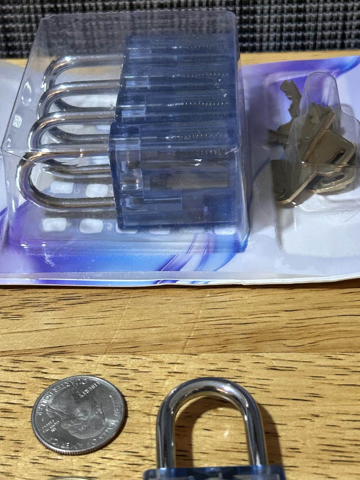 Transparent Padlock 5-Pack Keyed Alike Set customer photo 2