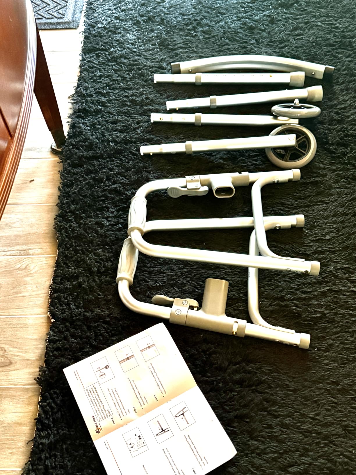 WHLICKS Folding Walkers for Seniors with 2 Skis and 5