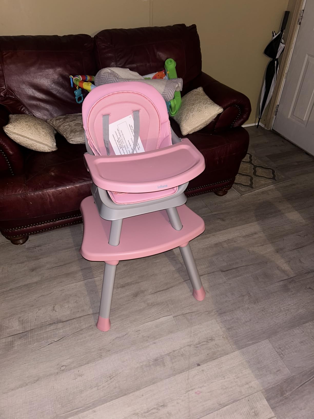 INFANS 8 in 1 Baby High Chair for Babies and Toddlers, Booster Seat Pink customer photo 2