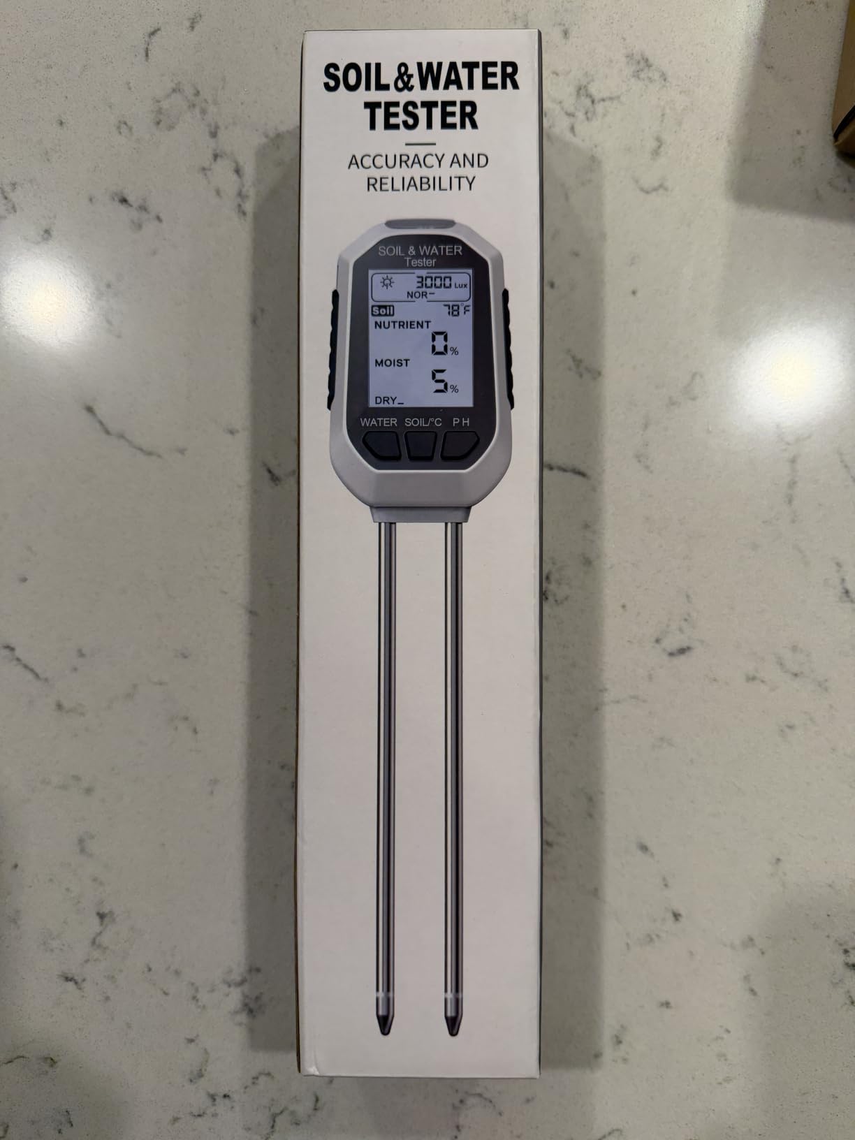 Moisture Meter for Plants, 7-in-1 Digital Soil Tester Kit | Soil pH Tester with LCD - Measures pH, EC, TDS, Fertility, Temp, Moisture & Sunlight, Garden Tools for Indoor & Outdoor customer photo 1