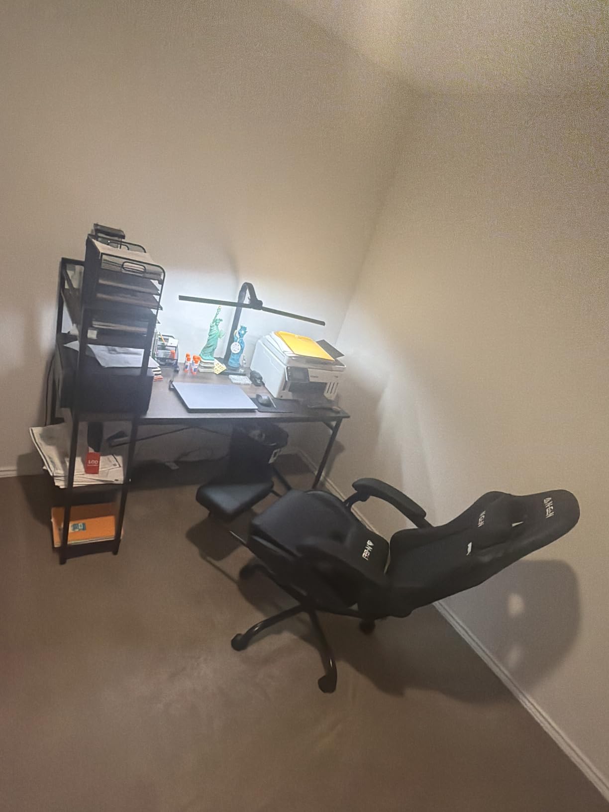 N-GEN GAMING Gaming Chair with Footrest, Lumbar, High-Back, All Black customer photo 1