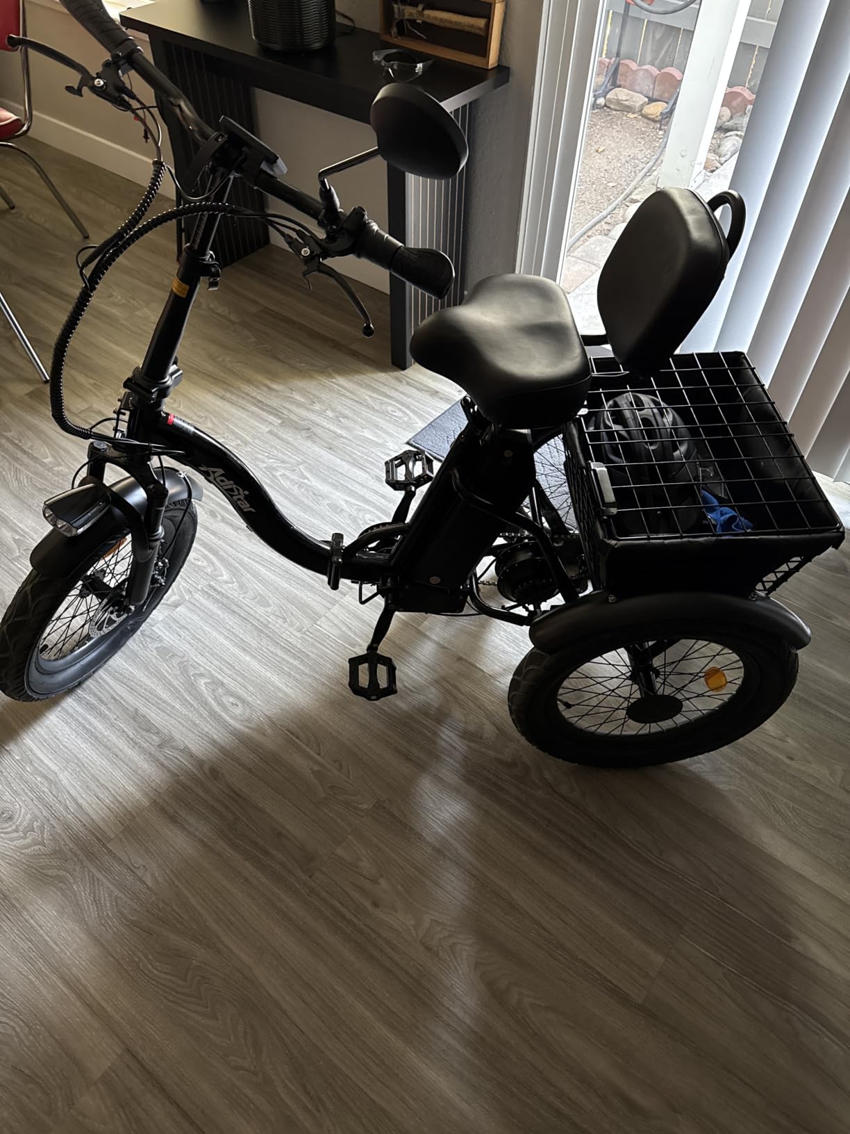 ADISTAR Electric Trike for Adults, 48V 15.6Ah Peak 1200W Motor customer photo 2