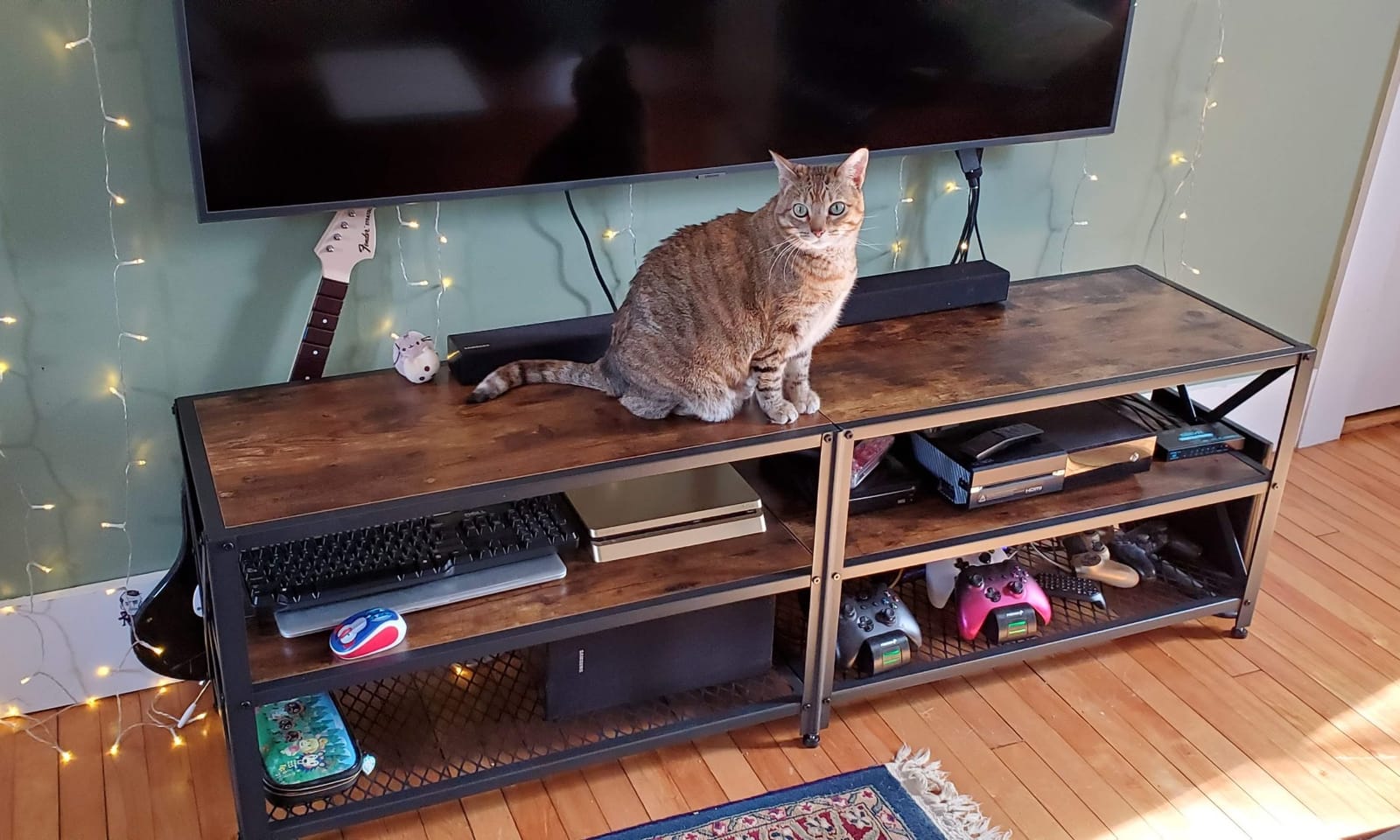 VASAGLE 58 Inch TV Stand, Mid Century Entertainment Center with Storage customer photo 1
