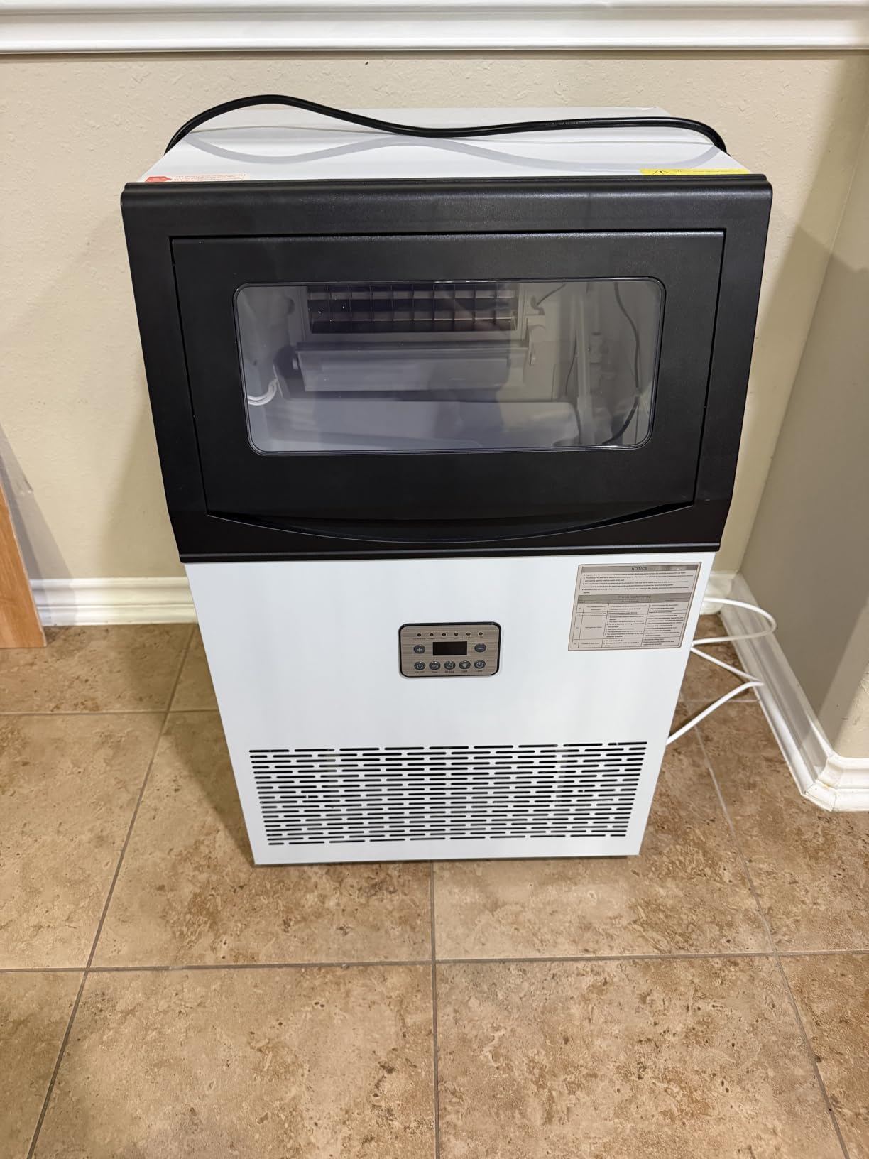 Mountman Commercial Ice Maker,240lbs/24H,96 Cubes in 14 Mins,Stainless Steel Ice Machine with 55lbs Storage Capacity,Self-Cleaning,Water Filter,Under Counter/Freestanding Ice Maker for Cafe,Home customer photo 1