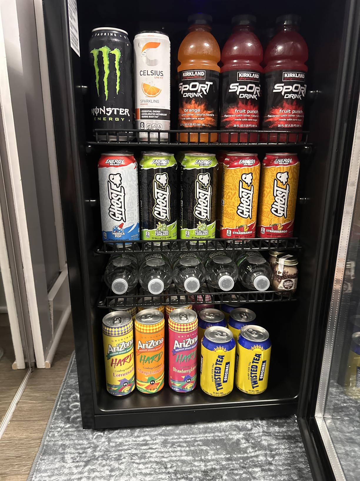3.1 Cuft Beverage Fridge, 128 Can Mini Fridge, Glass Door, 35–65°F, Black customer photo 2