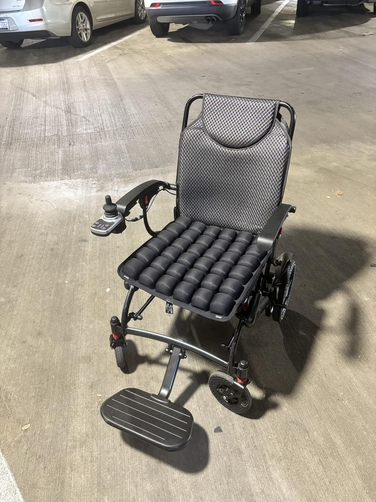 Electric Wheelchairs for Adults Foldable 36LBS Lightweight Frame, Airline Approval, 15 Miles Travel Range & 500W Brushless Motors Power Motorized for Seniors & Max Supports 350 LBS & LED Light-Red customer photo 2