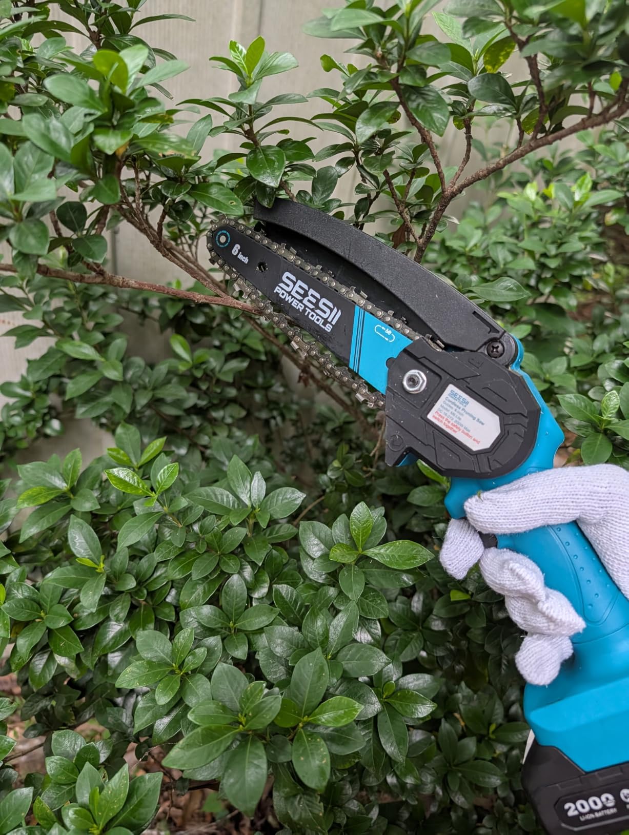 SEESII 40V Electric Chainsaw Cordless 18-Inch with 2 x 5.0Ah Batteries | 2200W Brushless Chain Saw with 2 x Chargers, Auto-Oiling, Tool-free Tension, Electric Saw for Tree Felling, Wood Cutting customer photo 2