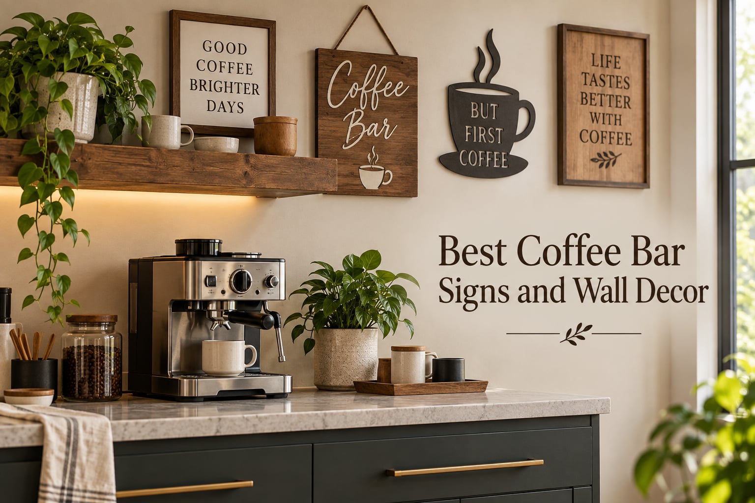 Best Coffee Bar Signs and Wall Decor